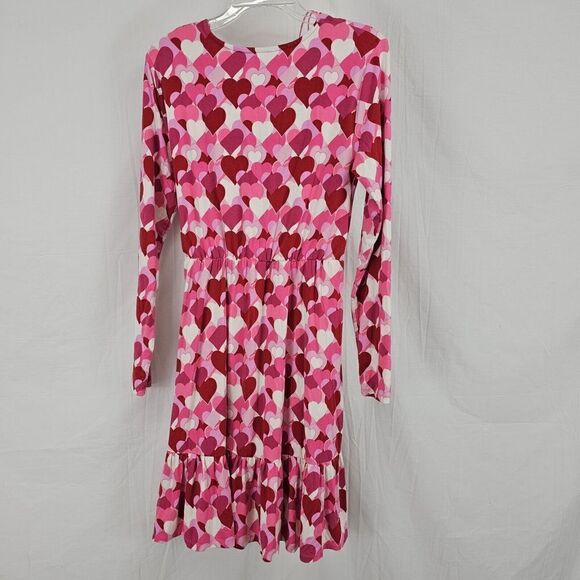 DRAPER JAMES RSVP Valentine's Day Hearts Long Sleeve Knit Wrap Dress-Small - Picture 7 of 9